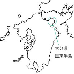 大分県国東半島の地図