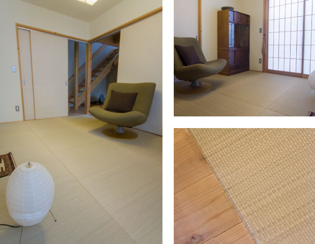 柿渋染め目積薄畳施工事例